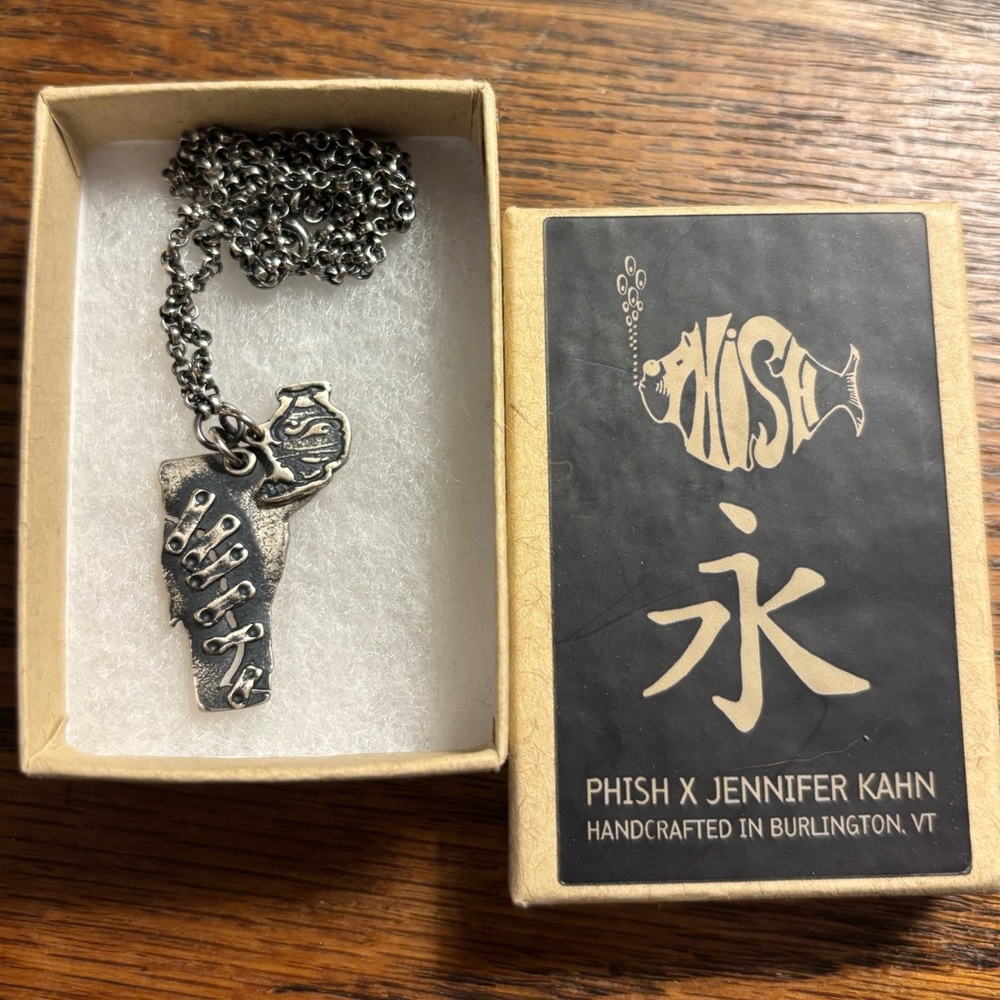 Jennifer Kahn Phish Sterling Silver Necklace VT Flood Recovery